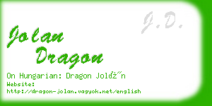 jolan dragon business card